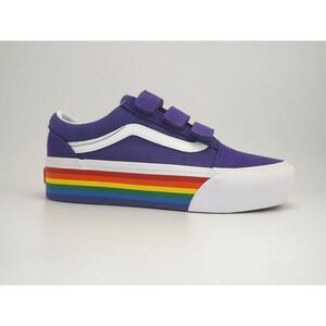 Vans Old Skool V Rainbow Platform Sneakers in Liberty Purple Women's Size 5 New